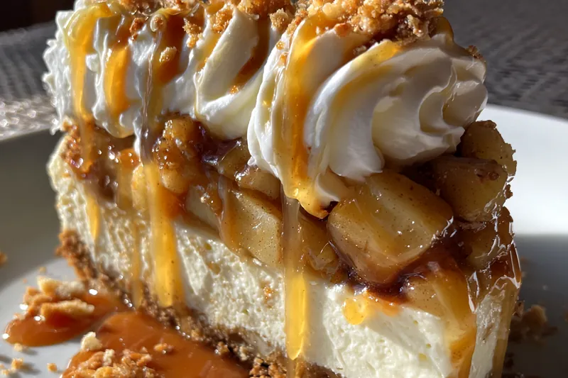 Fresh ingredients for Apple Caramel Cheesecake Delight