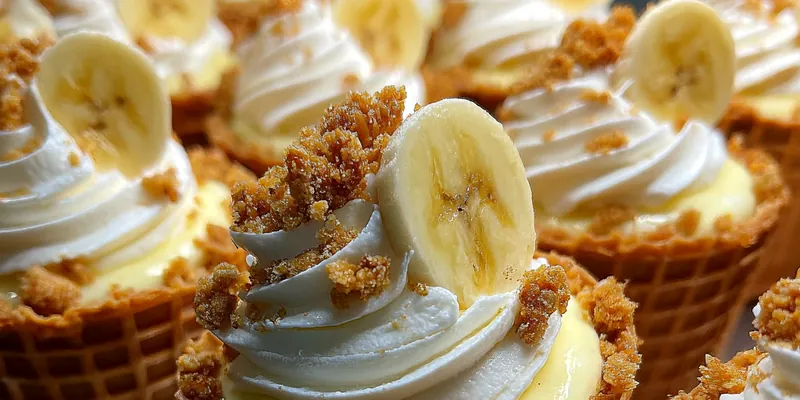 Banana Cream Waffle Cones