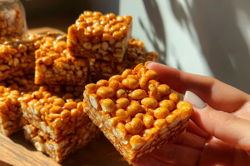 Cooking process for Biscoff Cereal Squares