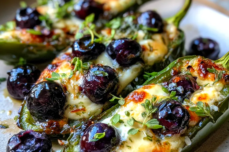 Fresh ingredients for Blueberry Brie Jalapeño Bites