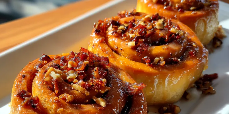 Bourbon Maple Bacon Rolls