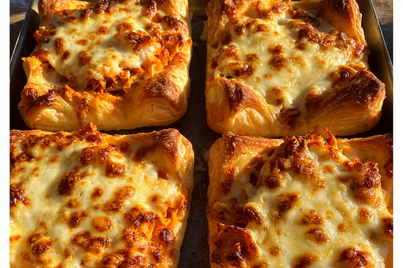 Cooking process for Buffalo Chicken Cheese Pockets