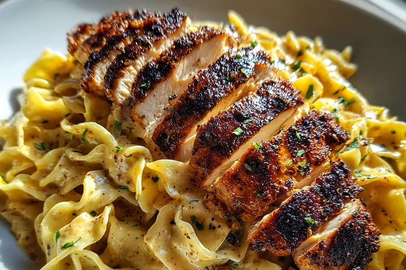 Fresh ingredients for Cajun Chicken Pasta