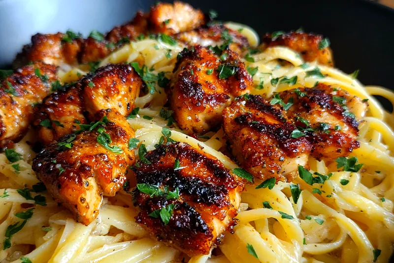 Fresh ingredients for Cajun Honey Chicken Pasta