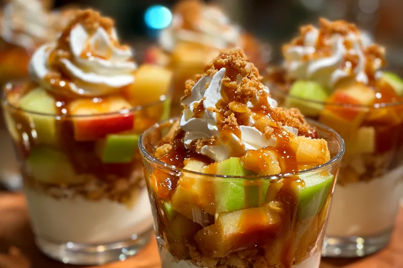 Cooking process for Caramel Apple Dessert Cups