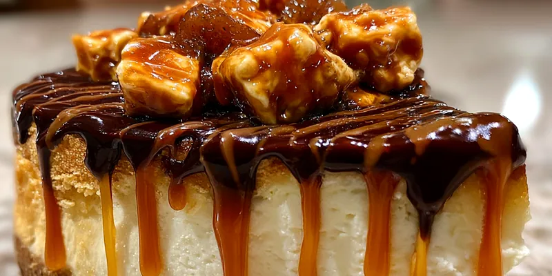 Caramel Chocolate Nut Cheesecake