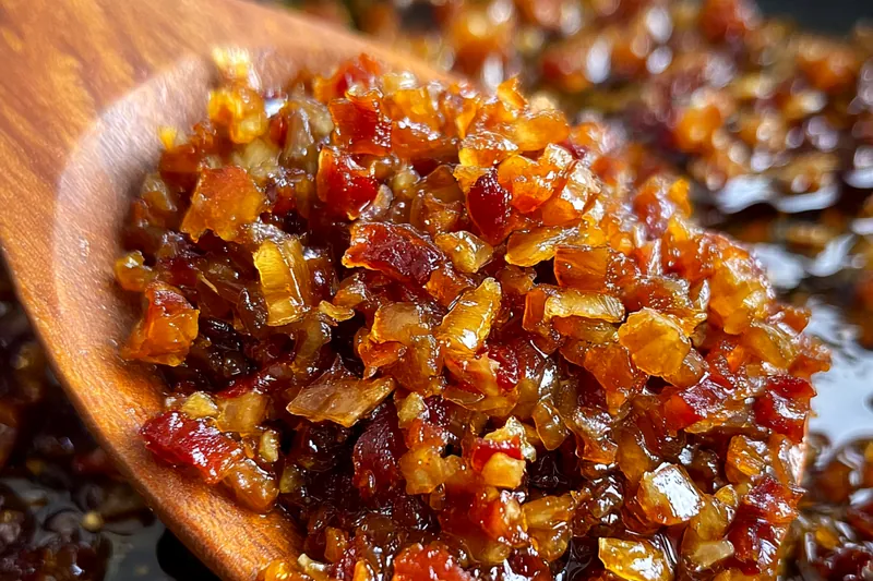 Fresh ingredients for Caramelized Bacon Onion Spread