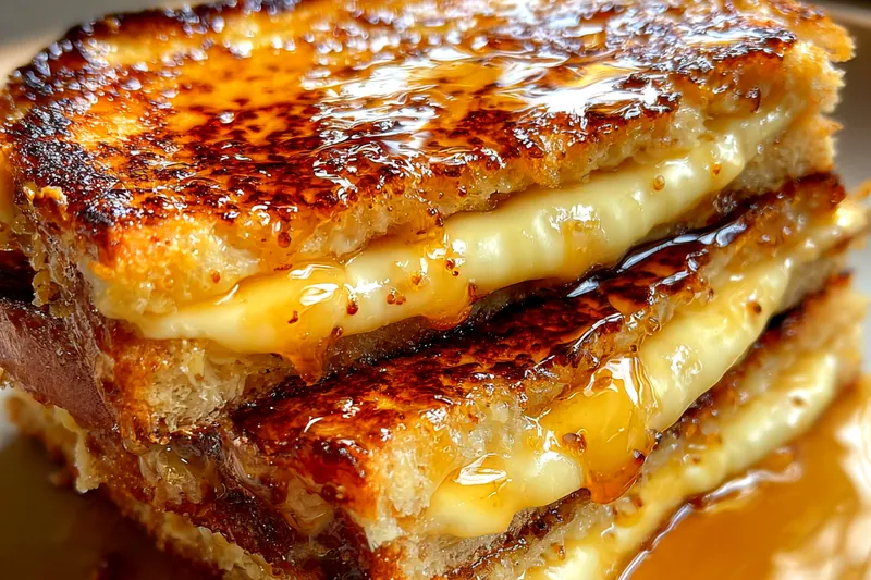 Cooking process for Caramelized Custard Toast Stack