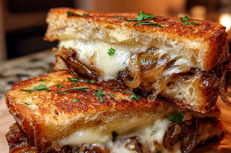 Fresh ingredients for Caramelized Onion Grilled Cheese