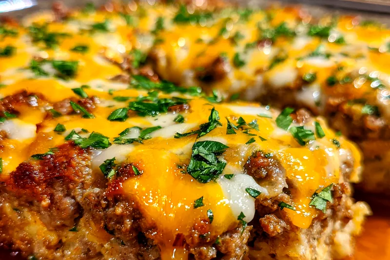 Fresh ingredients for Cheesy Beef Casserole Delight