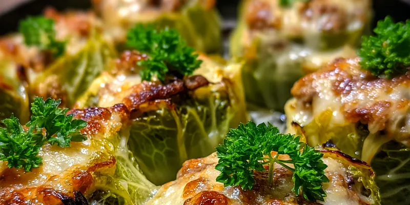 Cheesy Cabbage Beef Cups