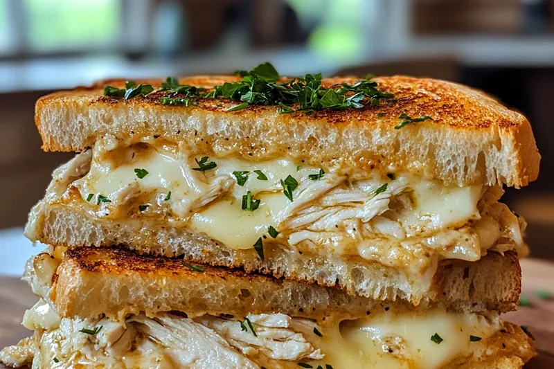 An engaged chef stirring the cheesy sauce in preparation for Savory Cheesy Chicken Delight, showcasing the cooking process.
