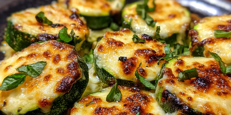 Cheesy Garlic Zucchini Bites