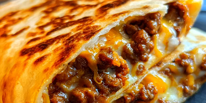 Cheesy Grilled Beef Wrap