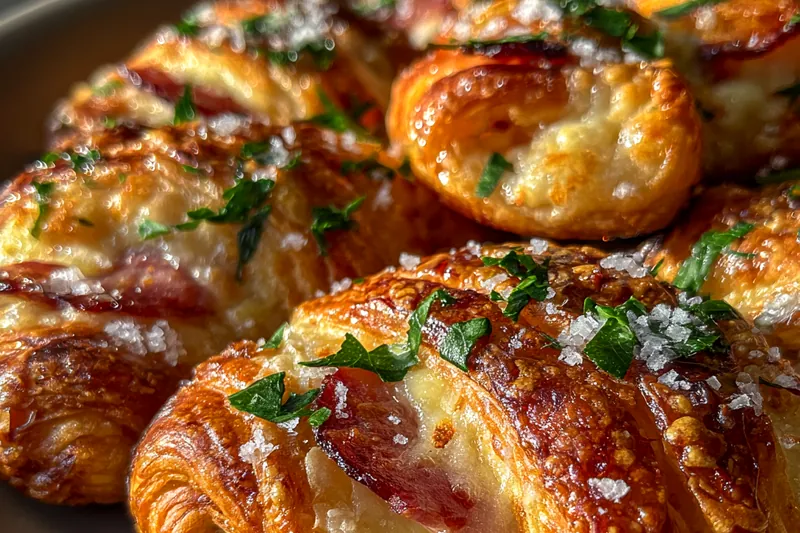 Fresh ingredients for Cheesy Pepperoni Pastry Delight