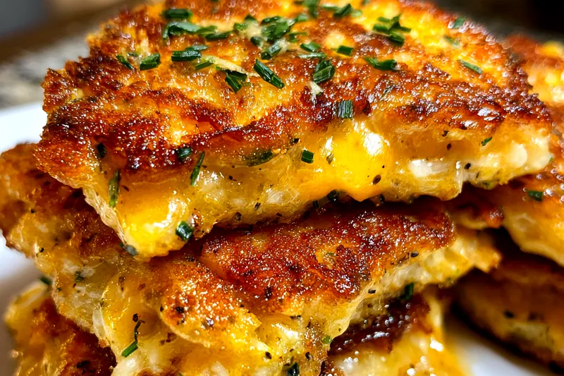 Fresh ingredients for Cheesy Potato Pancakes