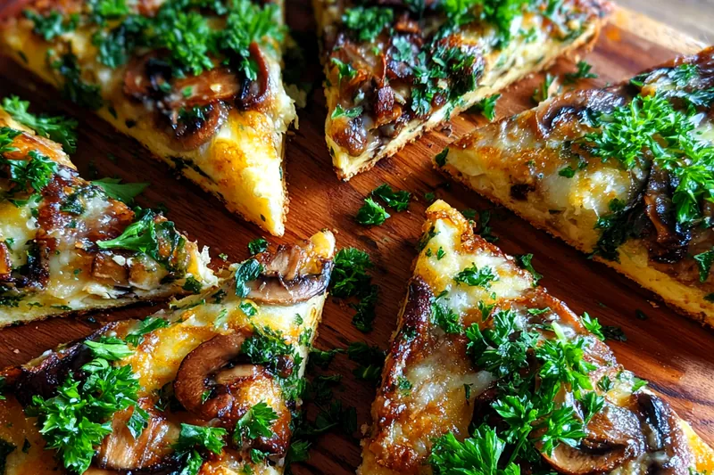 Fresh ingredients for Cheesy Spinach Mushroom Bake