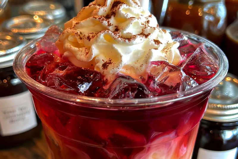 Fresh ingredients for Cherry Vanilla Iced Latte