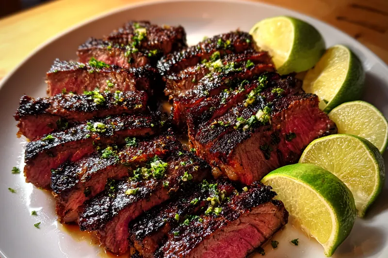 Cooking process for Chili Lime Flank Steak