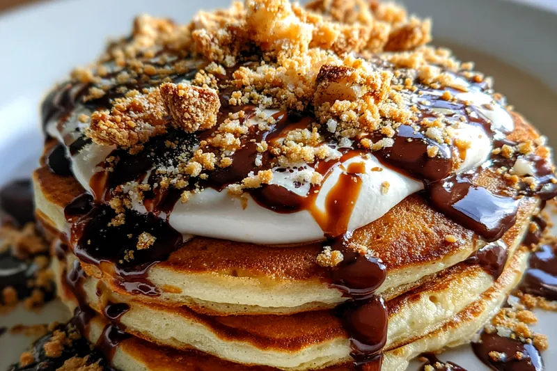 Fresh ingredients for Chocolate Marshmallow Pancakes