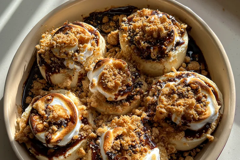 Cooking process for Chocolate Marshmallow Pastry Rolls