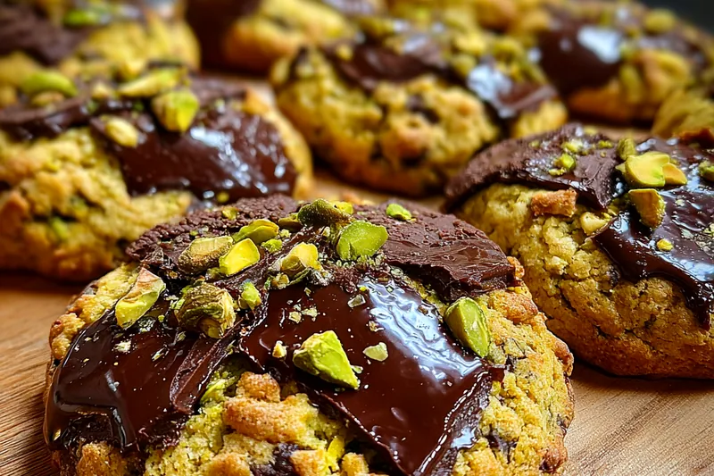 Fresh ingredients for Chocolate Pistachio Chip Cookies