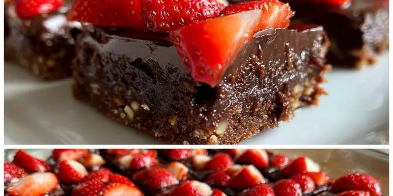 Chocolate Strawberry Brownie Bars