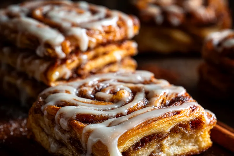 Cooking process for Cinnamon Iced Pastry Squares