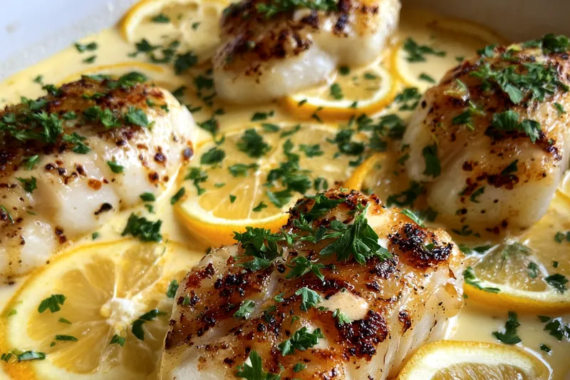Chef Mitchell carefully preparing Coconut Lemon Baked Cod, showcasing the vibrant ingredients and cooking process.
