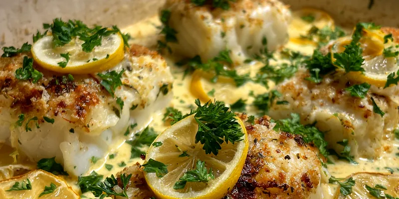 Coconut Lemon Baked Cod