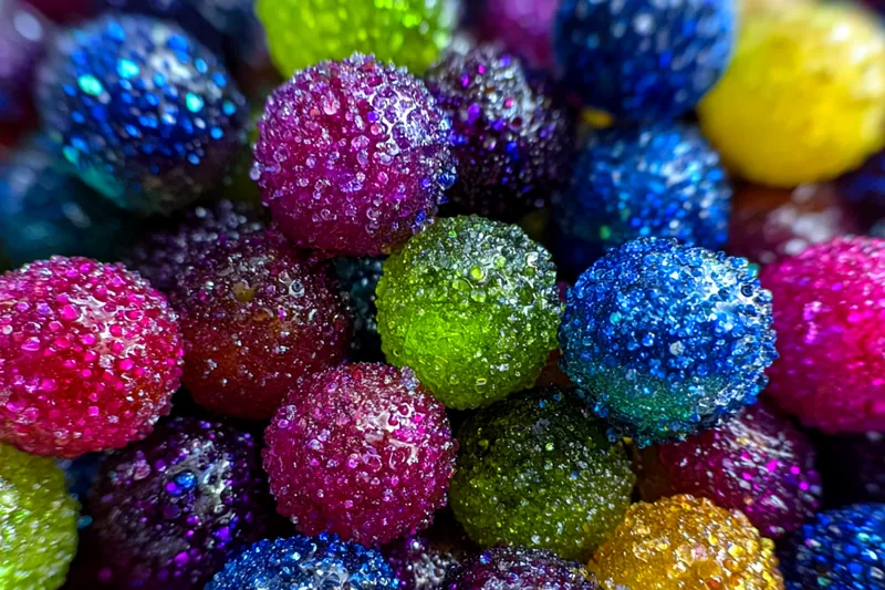 Fresh ingredients for Colorful Candied Grapes Delight