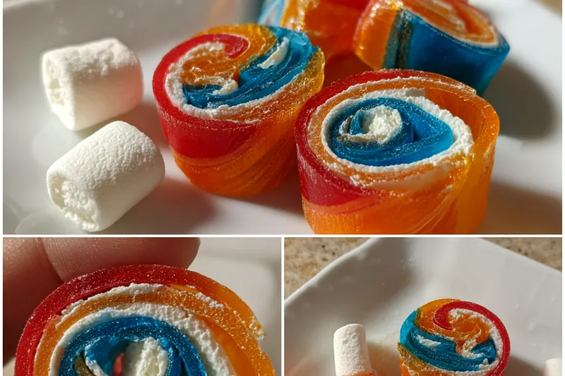 Cooking process for Colorful Spiral Jello Treats