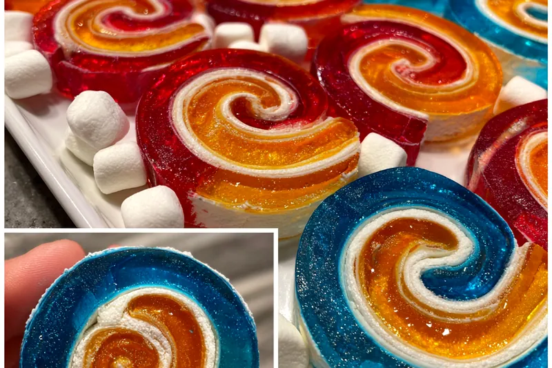 Fresh ingredients for Colorful Spiral Jello Treats