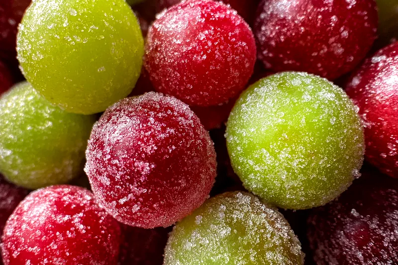 Fresh ingredients for Colorful Sugary Coated Grapes