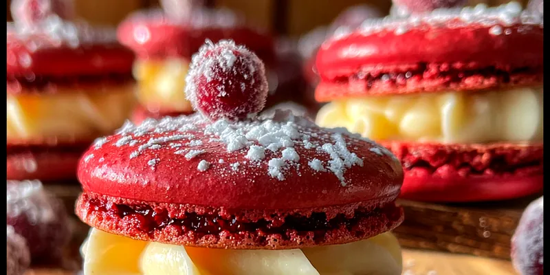 Cranberry Orange Macarons