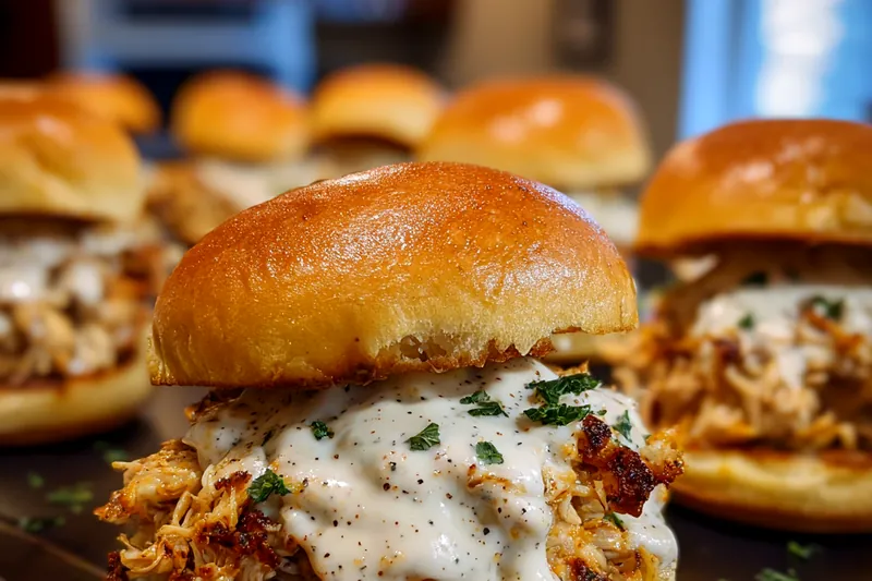 Fresh ingredients for Creamy Chicken Sandwiches