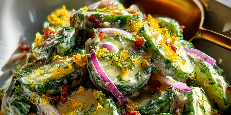 Creamy Cucumber Bacon Salad