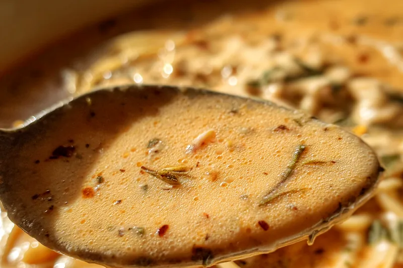 Cooking process for Creamy Herb Pasta Sauce