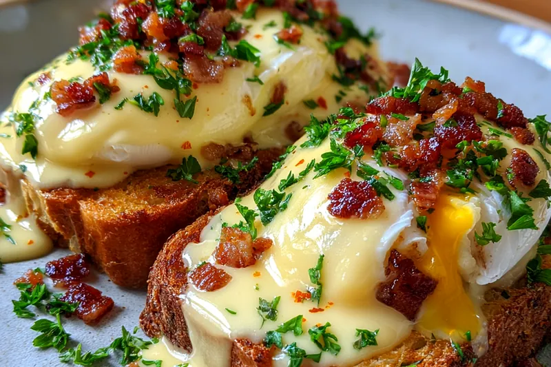 Fresh ingredients for Creamy Poached Egg Toast