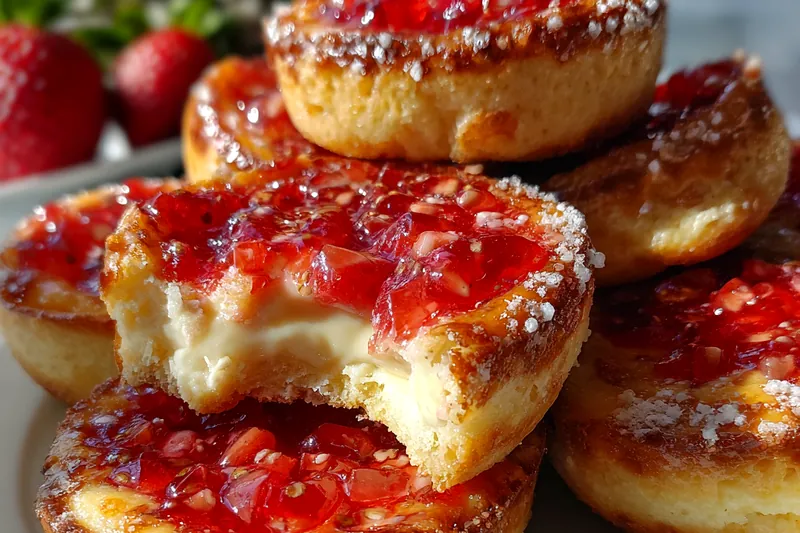 Cooking process for Creamy Strawberry Baked Treats