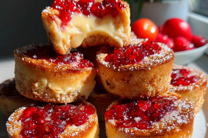 Fresh ingredients for Creamy Strawberry Baked Treats