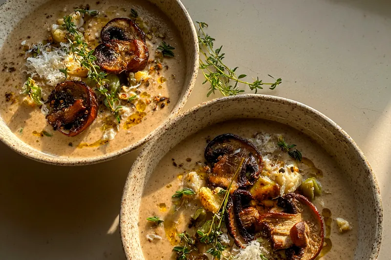 Fresh ingredients for Creamy Vegetable Soup