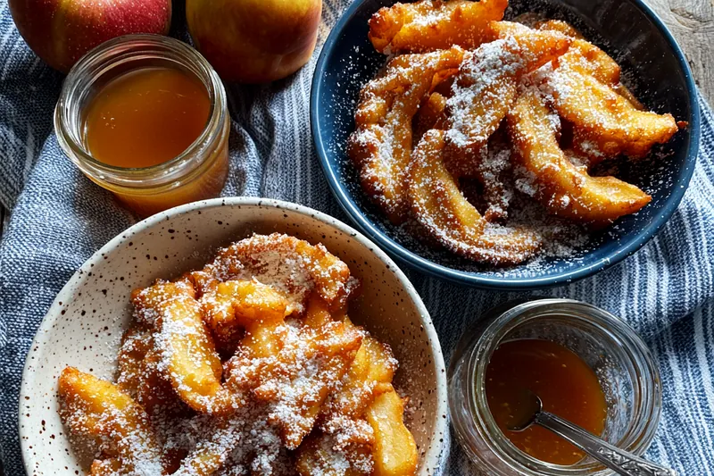 Fresh ingredients for Crispy Apple Funnel Fries