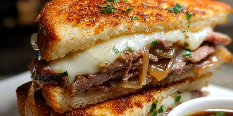 Crispy Beef Cheese Sandwich