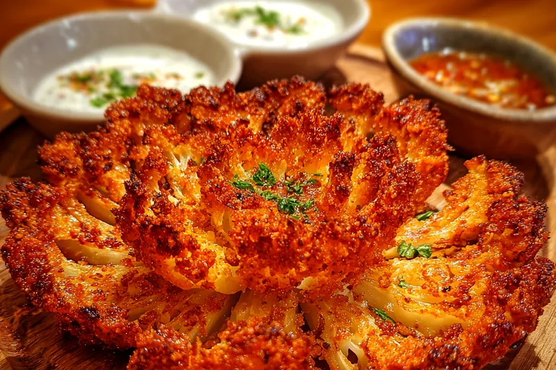 Cooking process for Crispy Blooming Onion Appetizer