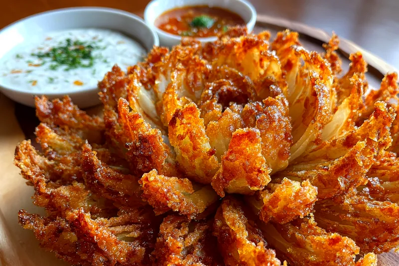 Fresh ingredients for Crispy Blooming Onion Appetizer