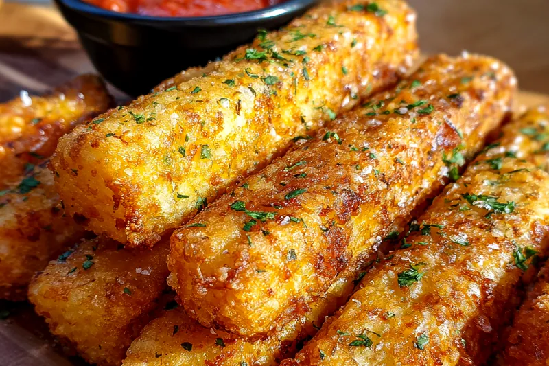 Fresh ingredients for Crispy Cheese Sticks Delight