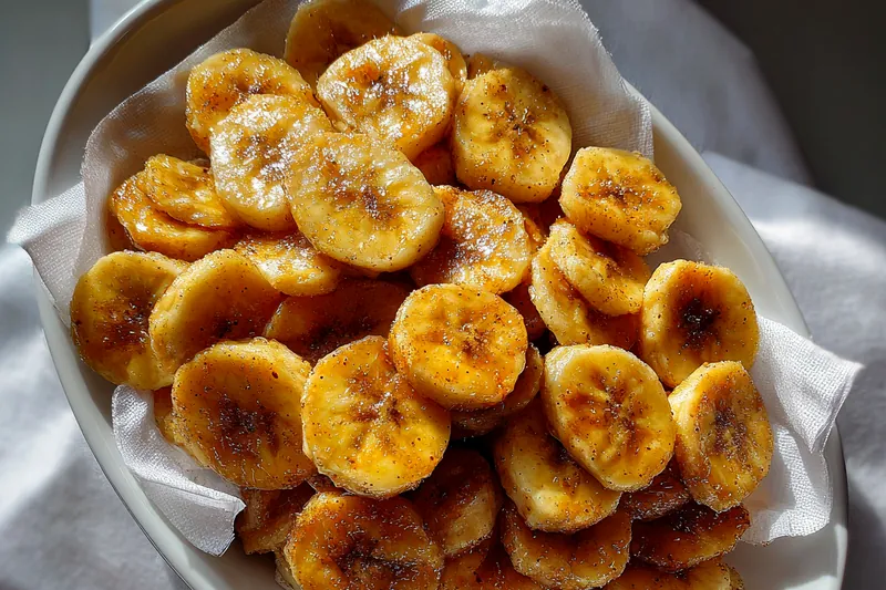 Fresh ingredients for Crispy Cinnamon Banana Chips