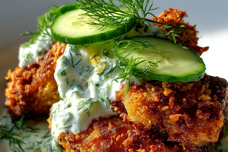 Cooking process for Crispy Dill Chicken Delight