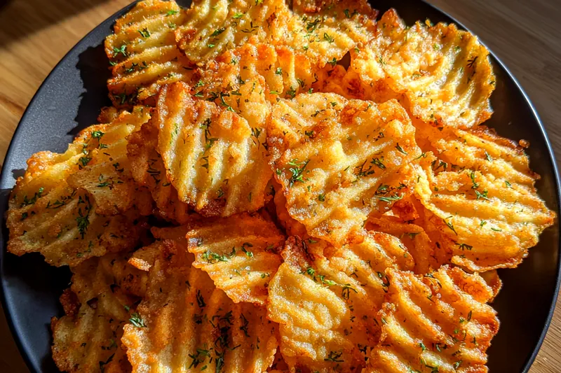 Fresh ingredients for Crispy Dill Pickle Chips